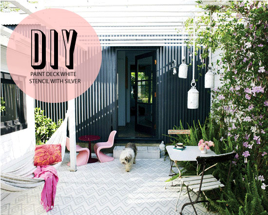 DIY: Stencil Painted Deck —studio g garden design ad inspired ...
